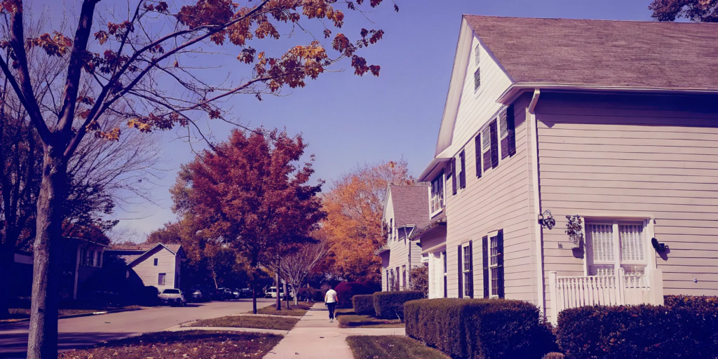 A house on a suburban Illinois street ready to be sold after the probate process.