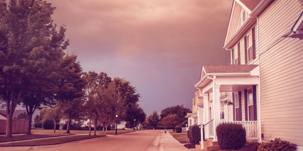 A suburban house at sunset, the goal for finding the fastest way to sell a house.