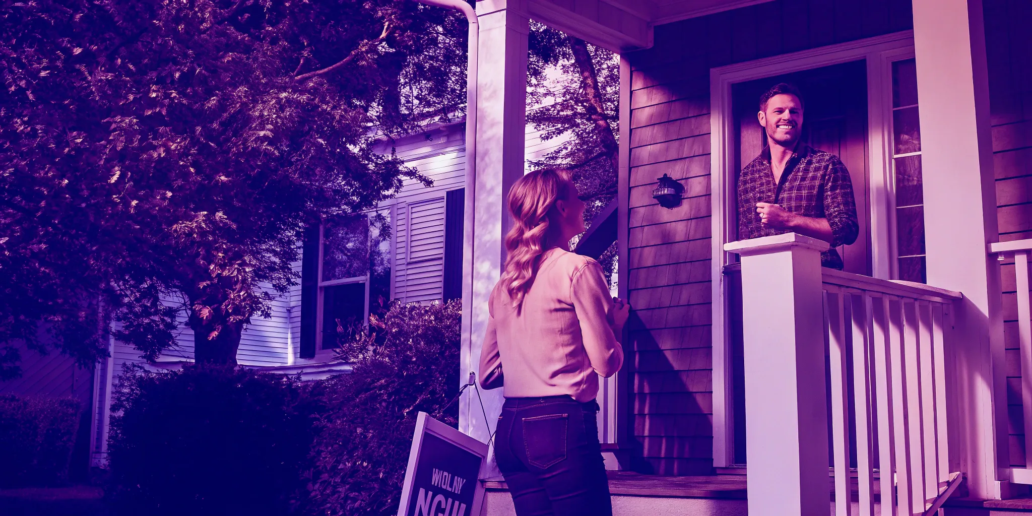 A homeowner discusses getting cash for their distressed home with a buyer.