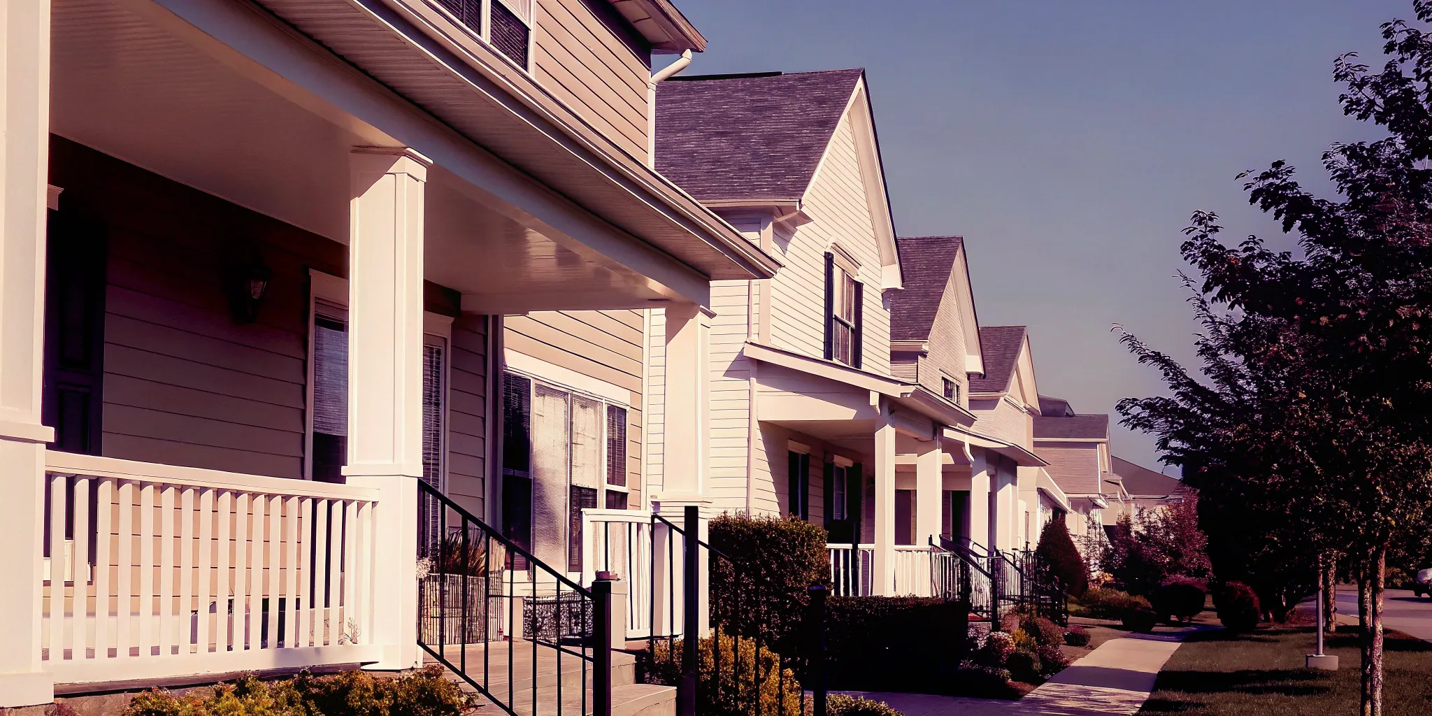 A suburban rental property being sold while occupied by tenants.