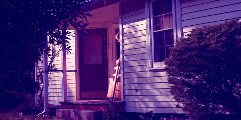 An inherited house with an overgrown yard, ready for an as-is sale.