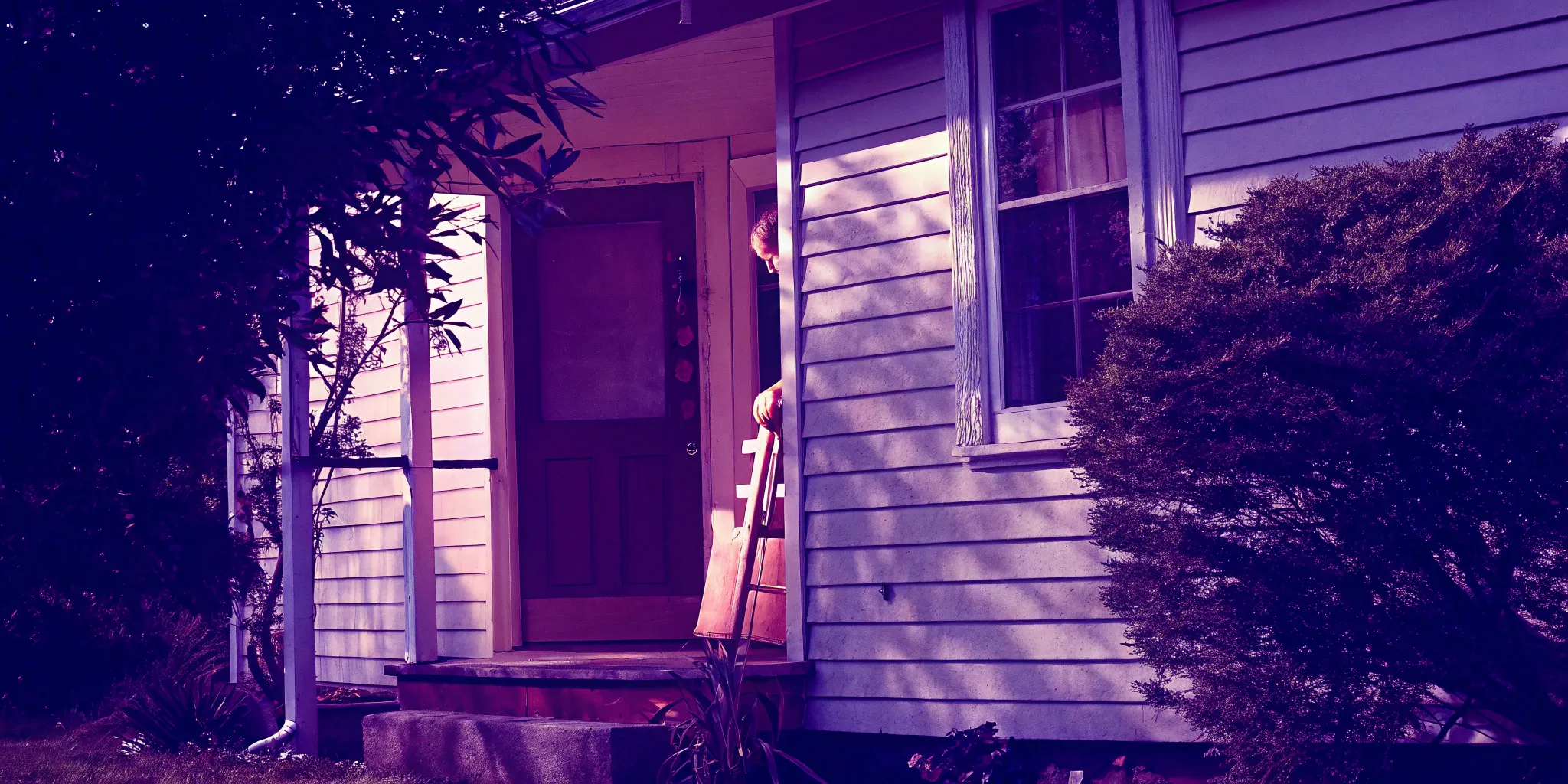 An inherited house with an overgrown yard, ready for an as-is sale.