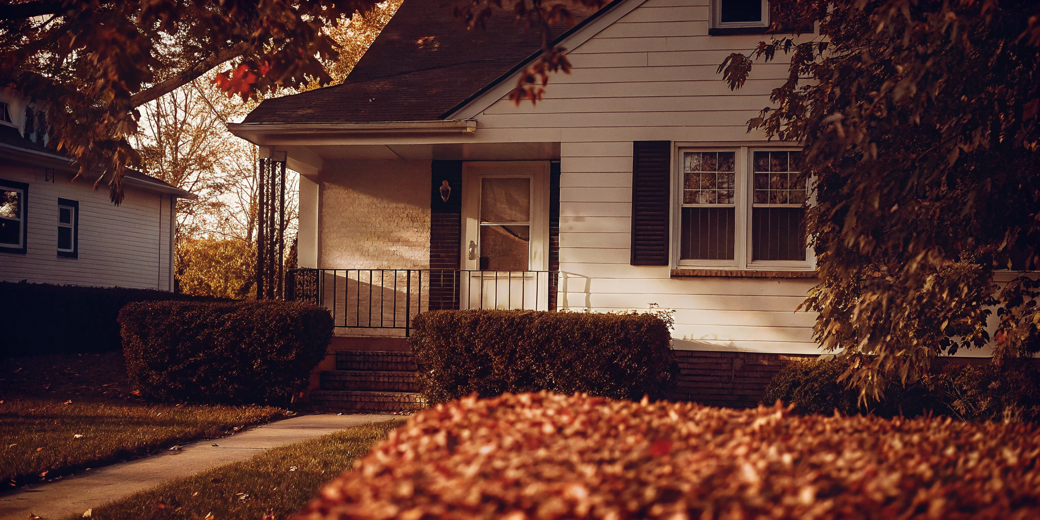 A white suburban house in Arlington Heights, ready to be sold for cash.