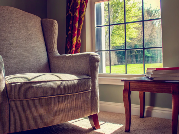 A comfortable living room in a home, a target for buyers of probate houses.