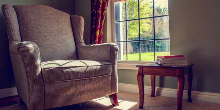 A comfortable living room in a home, a target for buyers of probate houses.