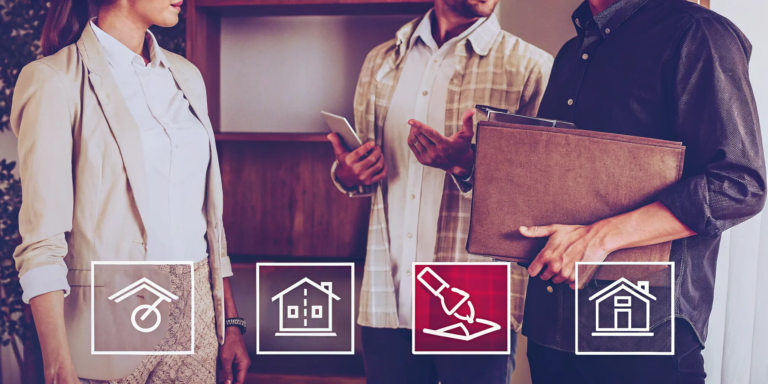 Homeowners reviewing the pros, cons, and red flags of a quick house sale company.