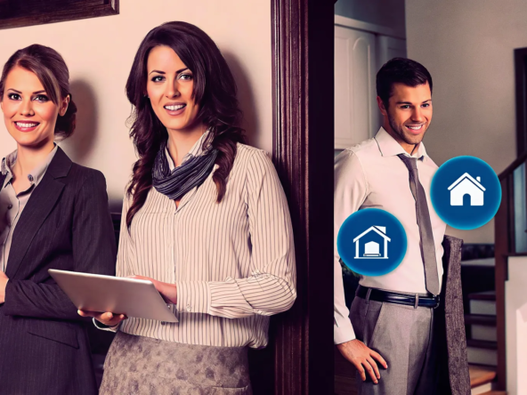 Homeowner discussing options with an agent to sell my house fast in Cook County.