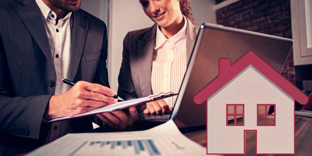 Two people analyzing the real cost of a no closing cost home sale.