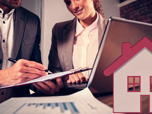 Two people analyzing the real cost of a no closing cost home sale.